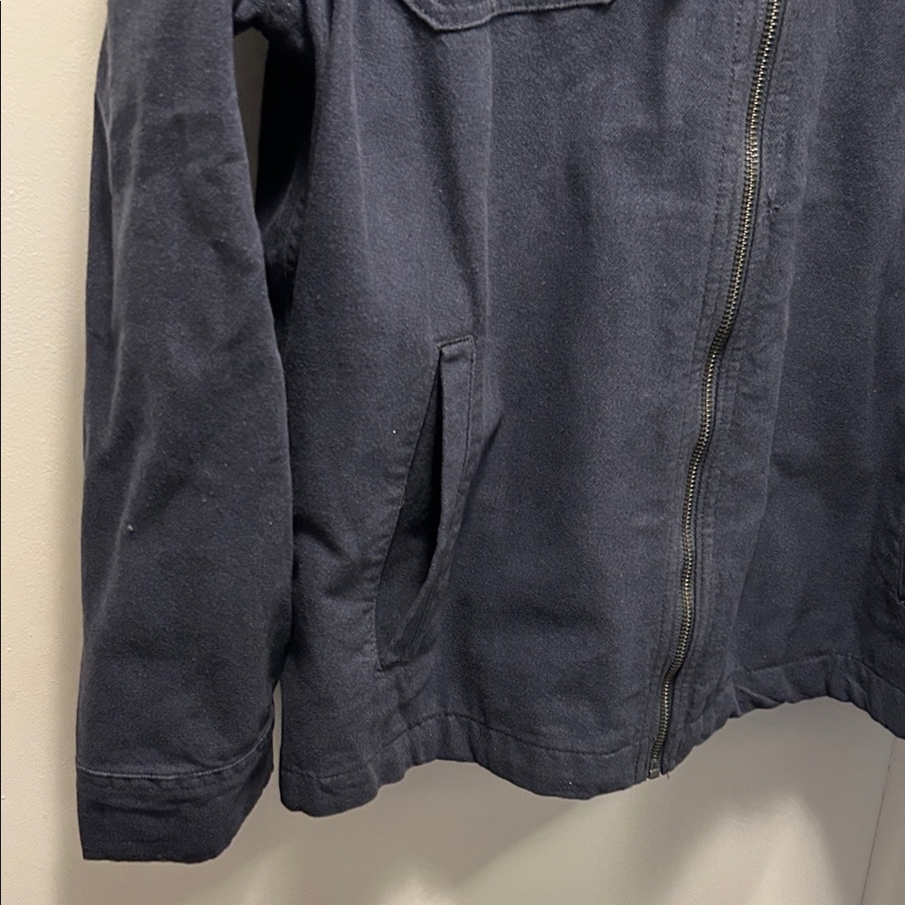 Men's Navy Hooded Jacket - Picture 6 of 9